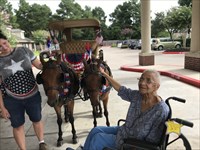 One of the residents at Park Manor Assisted Living Home, Tomball, TX